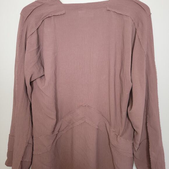 Modest Selections Women Open Front Duster Medium Dusty Rose Abaya Lagenlook - Picture 7 of 13